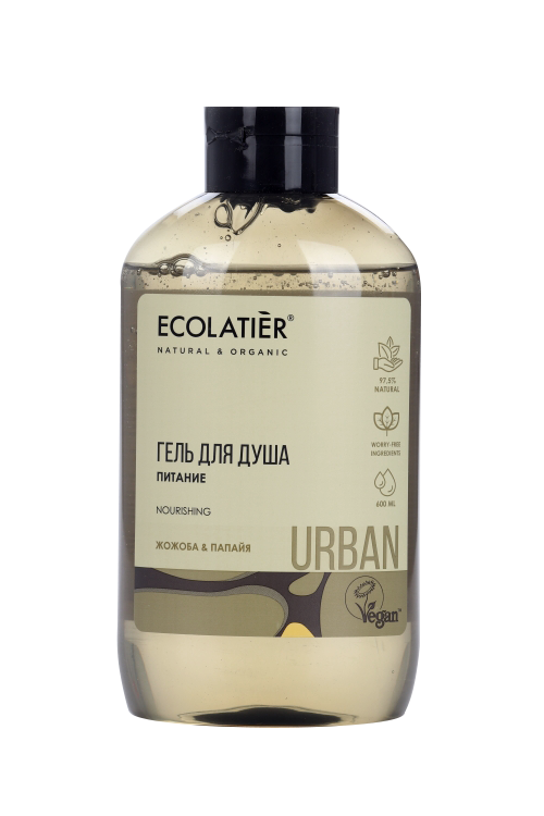 Гель ECOLATIER Питание Жожоба/Папайя д/душа, 600 мл