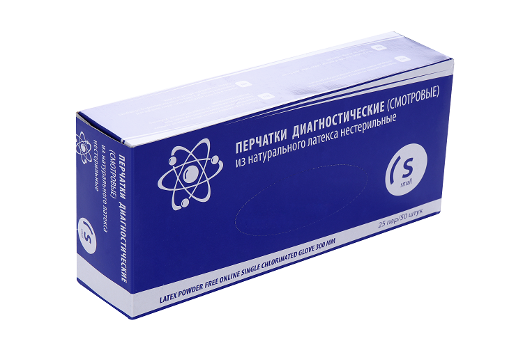 Перчатки Top Glove повыш прочн смотр/латекс/нестер/неопудр р S, 25 шт, пара