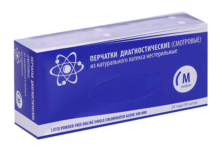 Перчатки Top Glove повыш прочн смотр/латекс/нестер/неопудр р M, 25 шт, пара
