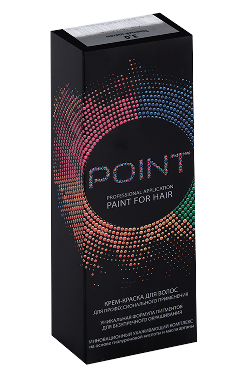 Крем-краска POINT. д/волос д/проф прим 3.0 тёмный шатен 100 мл