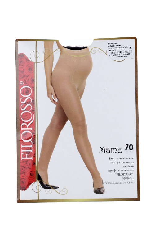 Колготки FILOROSSO Mama д/берем компрес 70 den 1 класс черный р.4 x1