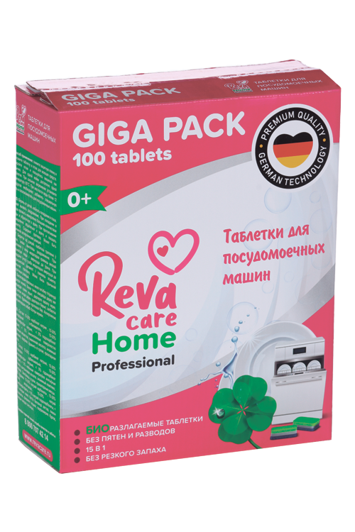 Таблетки Reva Care д/посудомоечной машины Home Professional 100 шт