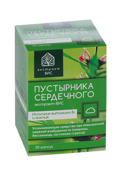Пустырника экстракт Вис 0,4 г, 30 шт, капсулы