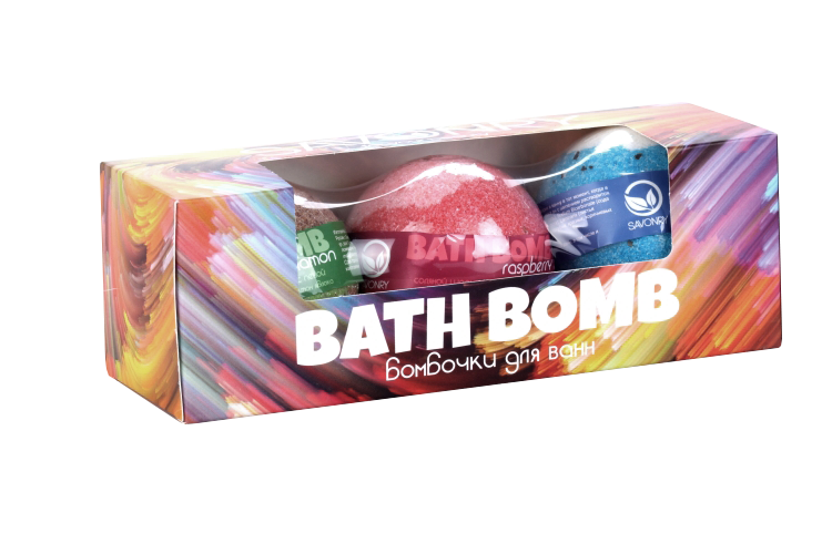Набор SAVONRY BATH BOMB бомбочки д/ванны яблоко-корица/малина/морские водоросли, 3 шт