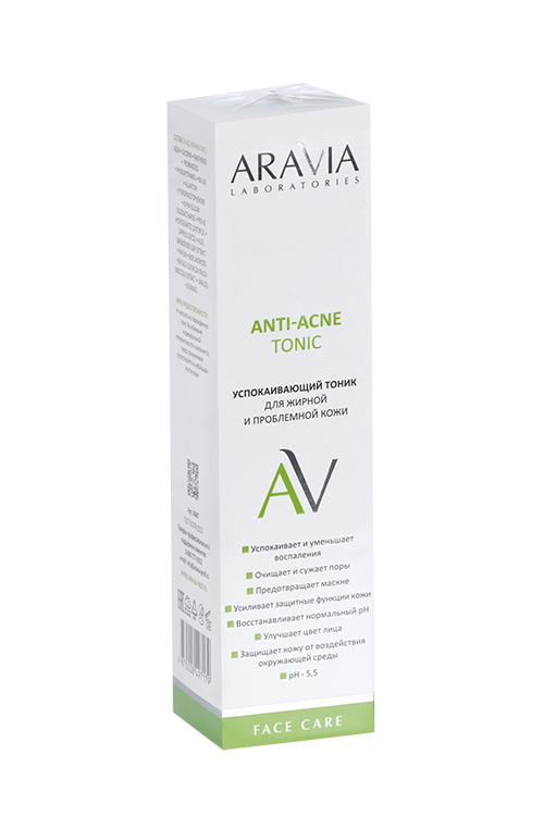 Тоник ARAVIA Laboratories успокаивающий д/жирной и проблемной кожи anti-acne, 250 мл