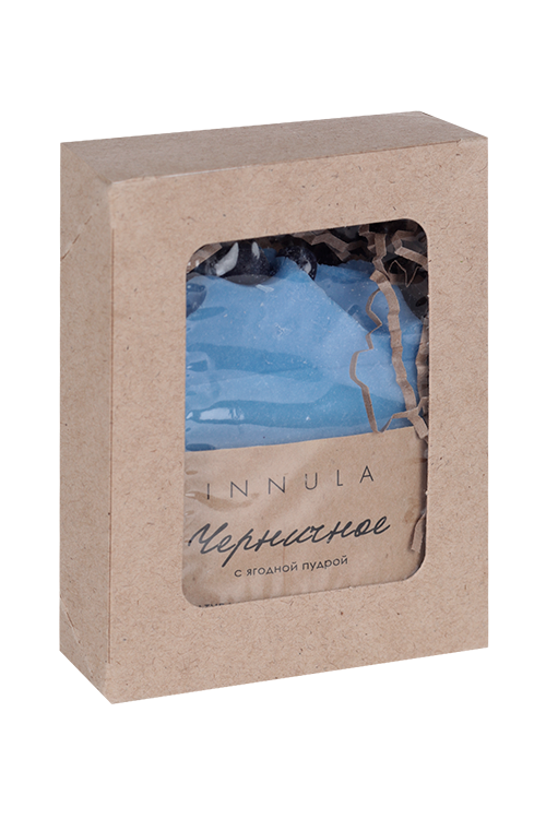 Мыло INNULA черничное ручной работы натуральное, 90 г