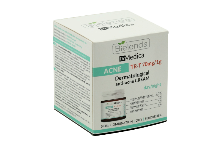 Крем BIELENDA DR MEDICA ANTI-ACNE дерматологический дневной/ночной, 50 мл