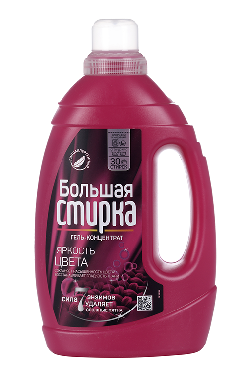 Гель д/стирки Большая стирка Color сила 7 энзимов удаляет сложные пятна 1 200 л