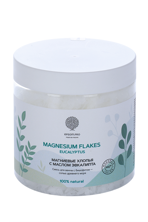 Соль Salt of the Earth Magnesium flakes Eucalyptus д/ванны магниевые хлопья масло эвкалипта, 400 г