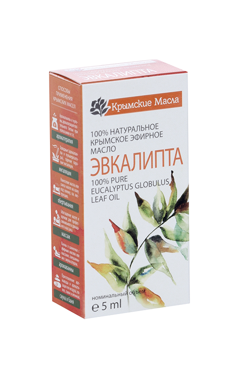 Эфирное масло Крымские масла натуральное эвкалипт, 5 мл