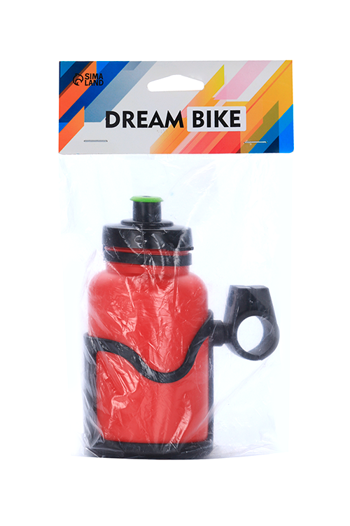 Велофляга детская Dream Bike с флягодержателем 320 мл цвет красный