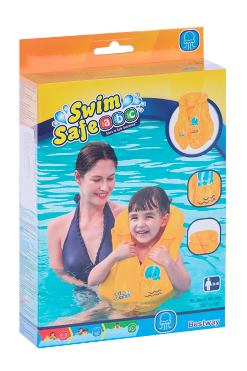 Жилет Bestway надувной Swim Safe ступень B 51х46 см 3-6 лет