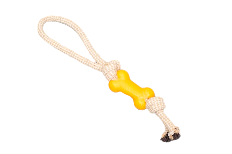 Игрушка Пижон канатная с косточкой 90 г микс цветов