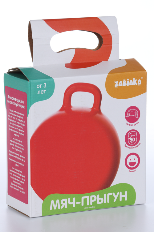 Мяч ZABIAKA прыгун с ручкой Девчонки и Мальчишки d=45 см 350 г МИКС