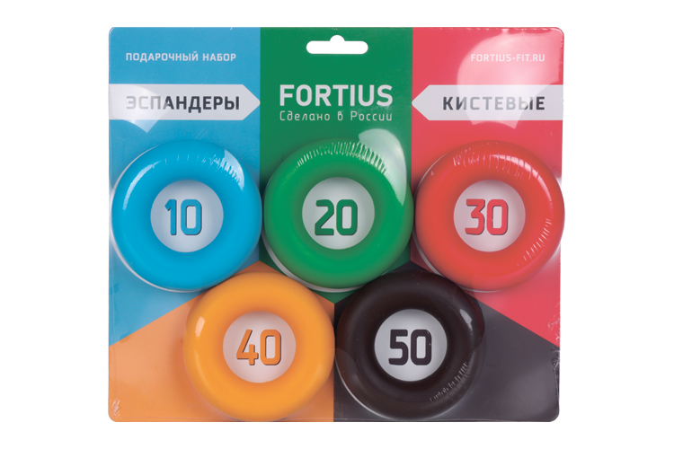 Набор из 5 кистевых эспандеров Fortius
