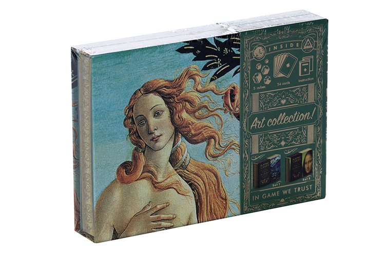 Подарочный набор ЛАС ИГРАС 2в1 Playing cards Art collection, 54 карты, кубики