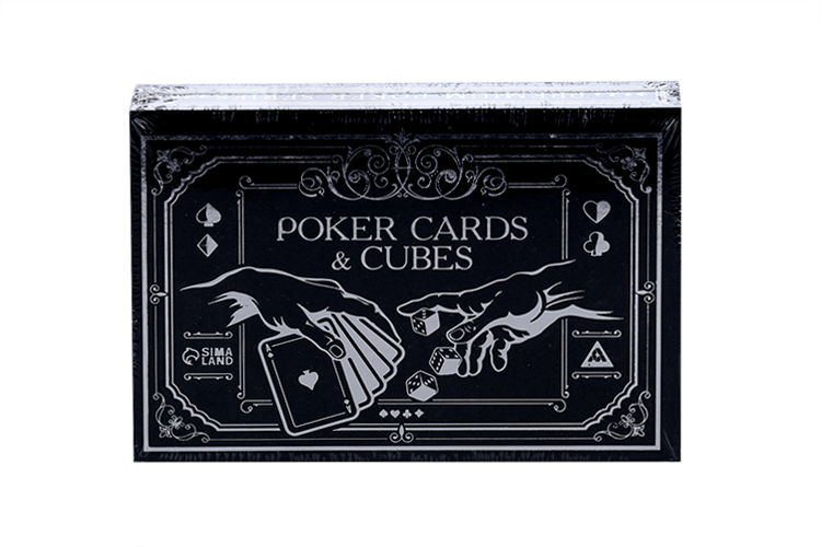 Подарочный набор ЛАС ИГРАС 2в1 Poker cards and cubes, 54 карты, кубики упаковка №1