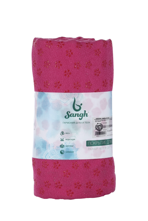 Покрытие Sangh д/йога-коврика Yoga-Pad, 183×61 см, 3 мм, цвета микс