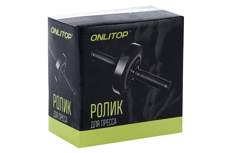 Ролик ONLYTOP д/пресса, 1 колесо 27х14 см, с ковриком, цвет черный