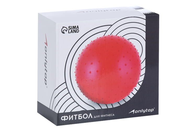 Фитбол ONLITOP d=65 см 900 г антивзрыв цвета МИКС