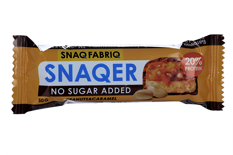 Батончик Snaq Fabriq глазированный арахис/карамель, 50 г