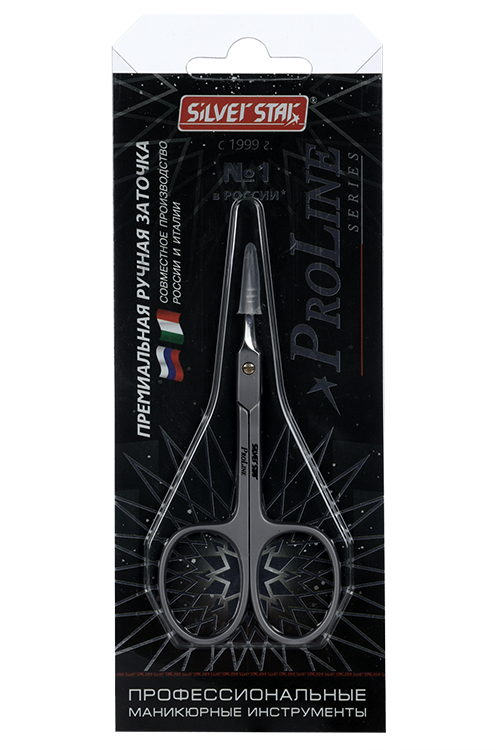 Ножницы Silver Star д/кутикулы удлиненные зауженные лезвия плечики Pro 505 PROLINE
