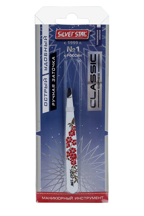 Пинцет Silver Star косой цветной АТ 9911 CLASSIC