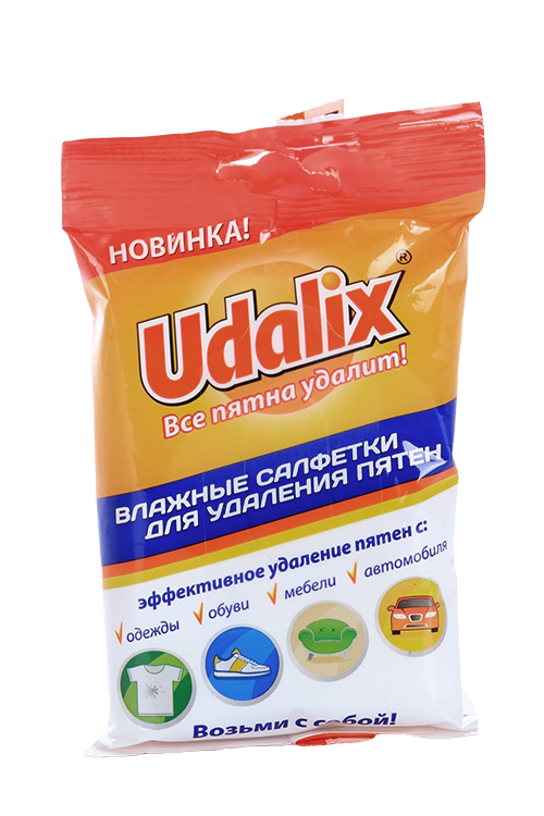 Салфетки Udalix влажные д/удаления пятен 15 шт