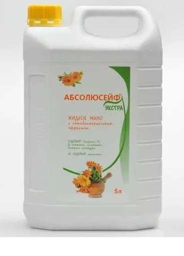 Мыло Абсолюсейф Экстра антибактер жидкое, 5 л, б/дозатора
