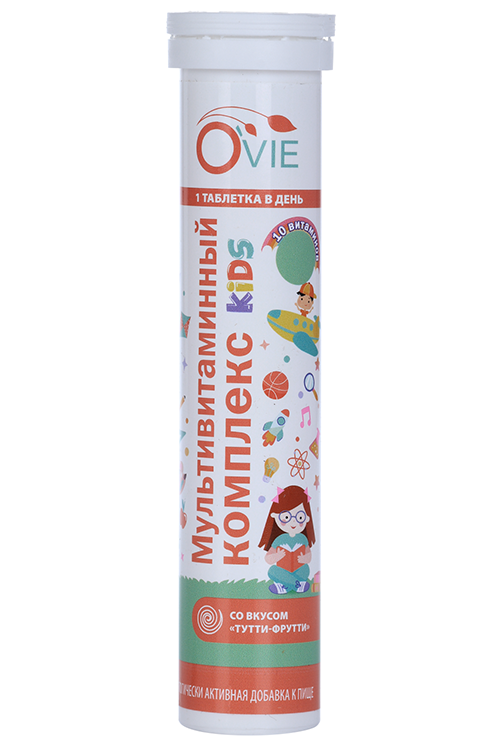 Комплекс Ovie мультивитаминный со вкусом тутти-фрутти, 20 шт, таблетки шипучие