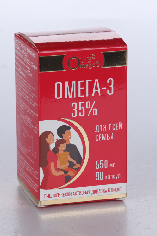 Омега-3 35% Ovie д/всей семьи (с 3 лет), 550 мг, 90 шт