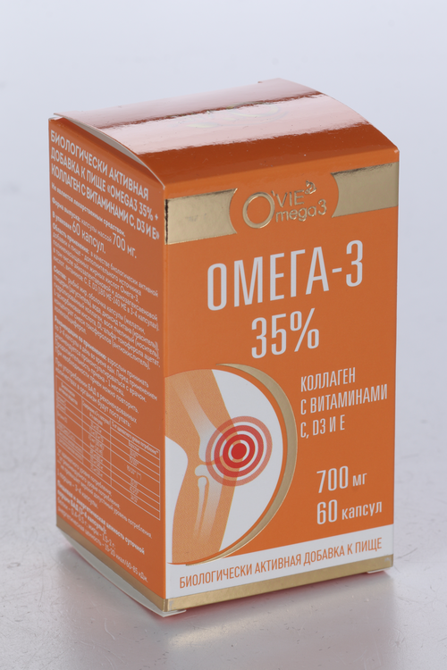 Омега-3 35% Ovie Коллаген/витамин С/D3/Е, 700 мг, 60 шт, капсулы