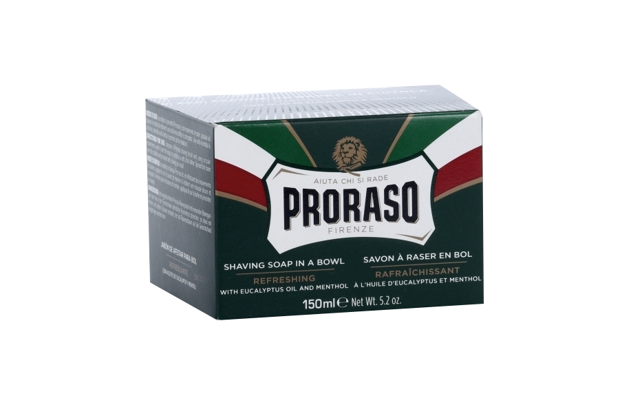 Мыло PRORASO д/бритья освежающее с маслом эвкалипта/ментола, 150 мл