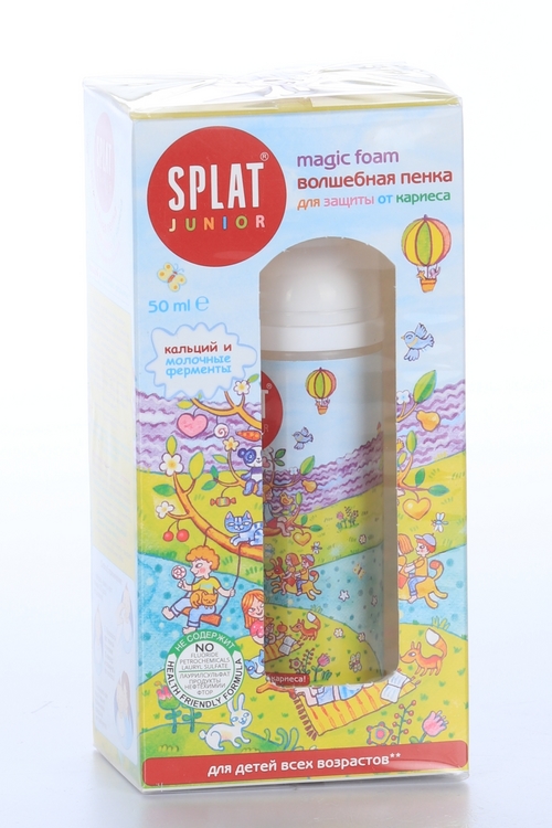 Очищающая пенка SPLAT junior д/рта с кальцием и молочными ферментами, 50 мл