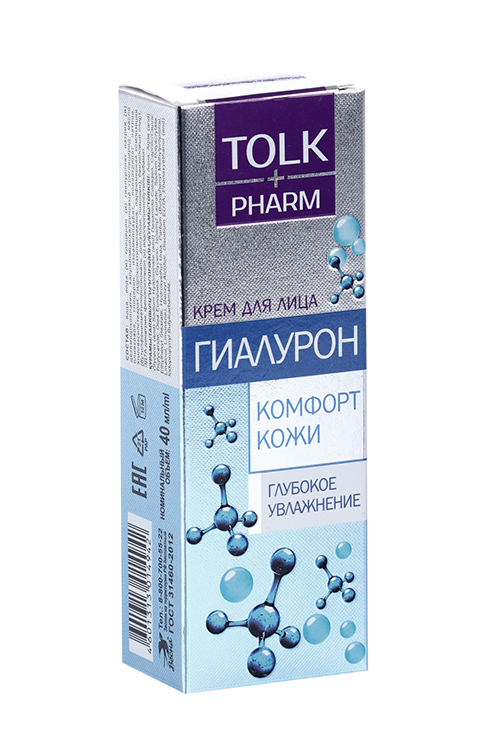 Крем TOLK Pharm д/лица AGE CONTROL гиалурон глубокое увлажнение, 40 мл