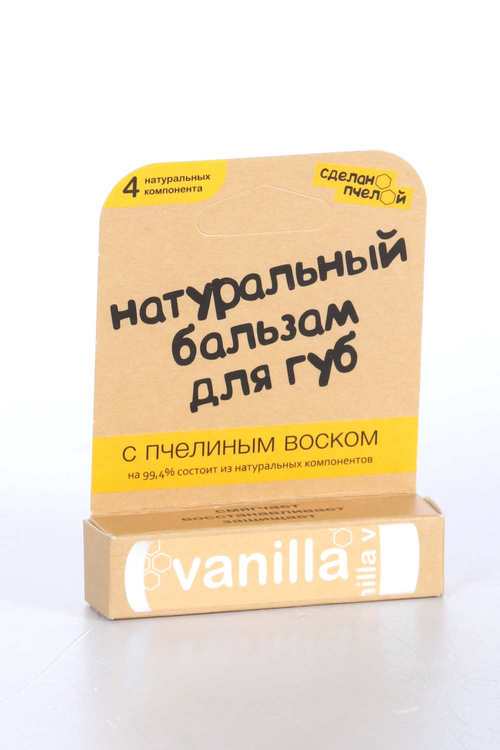 Бальзам д/губ Сделанопчелой с пчелиным воском vanilla, 4,25 г
