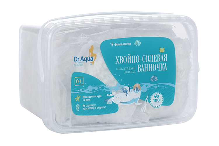 Соль морская Dr Aqua природная Хвойно-солевая ванночка, 1 800 г