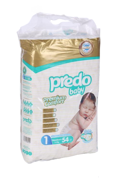 Подгузники PREDO Baby №1 (2-5кг), 54 шт
