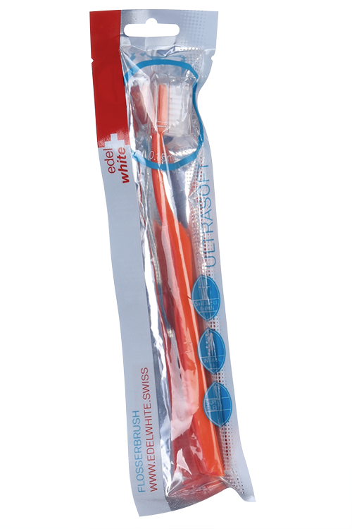 З/щетка Edel+White ultrasoft ультрамягкая с защитным колпачком оранжевая