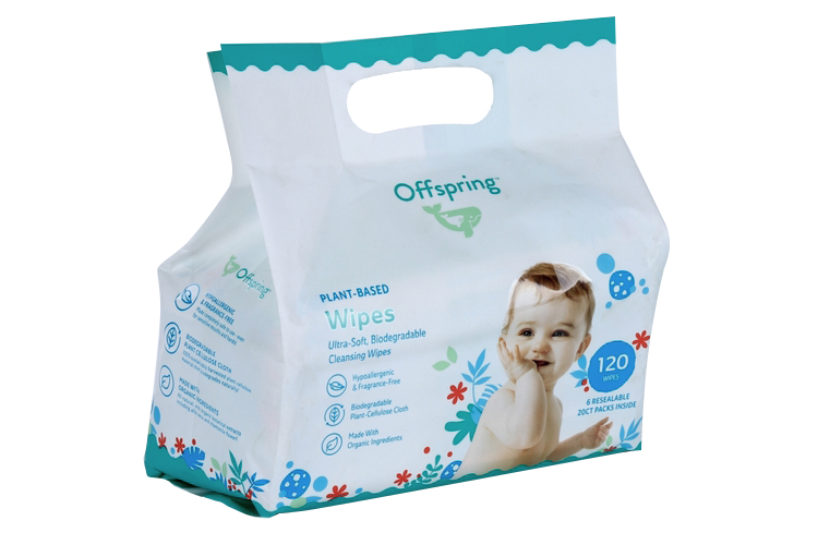 Салфетки Offspring влажн биоразлагаемые, 120 шт