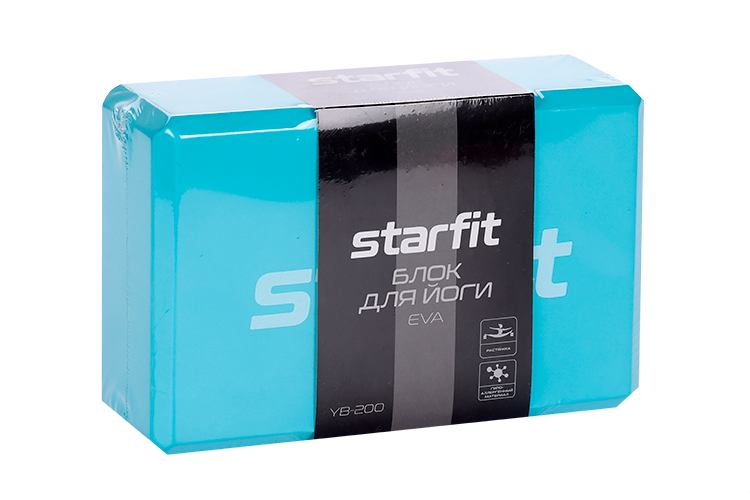 Блок Starfit YB-200 Eva  д/йоги 8х22,5х15 см синий пастель