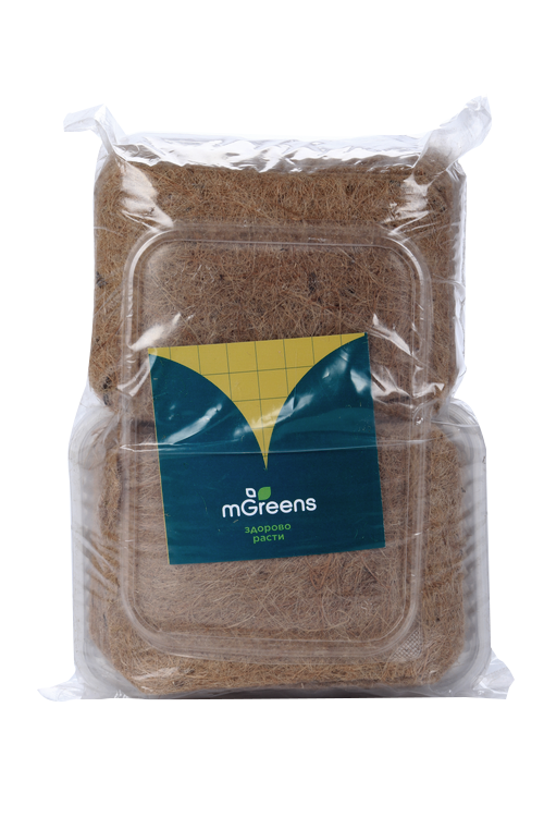 Набор mGreens д/выращ микрозелени 65 джутовых ковриков + 3 двойных лотка + 3 пакетика семян