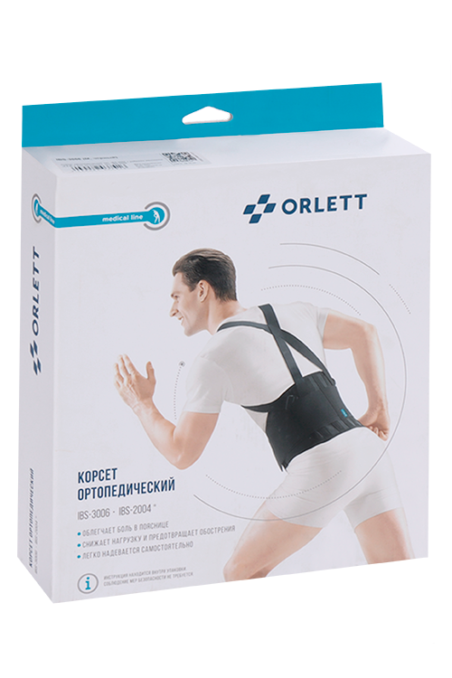 Корсет Orlett ортопедич д/спины р M, черный