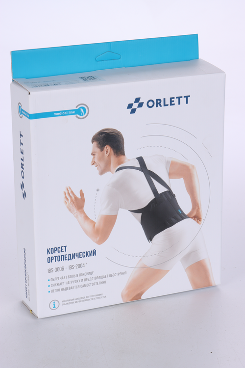 Корсет Orlett ортопедич д/спины р L, черный
