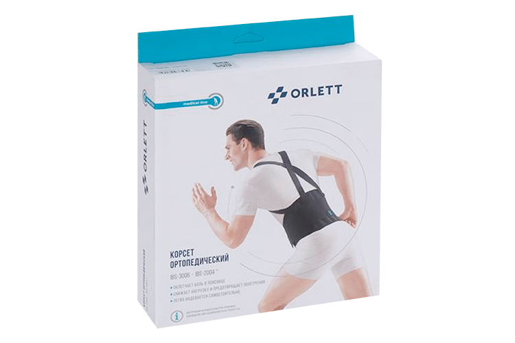 Корсет Orlett ортопедич д/спины р XL, черный