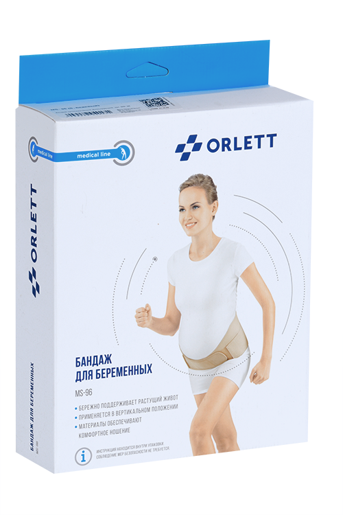 Бандаж Orlett ортопедич фиксир д/беременных MS-96 р S, бежевый