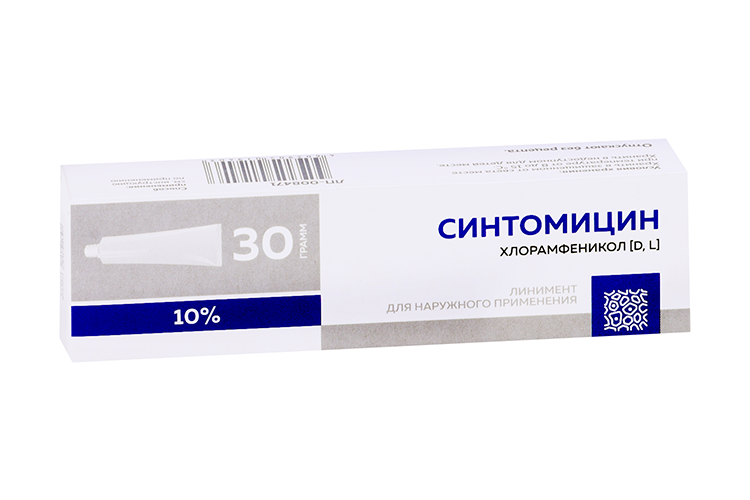Синтомицин 10%, 30 г, линимент для наружного применения