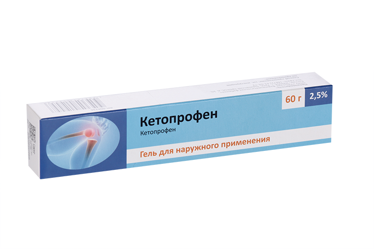Кетопрофен 2.5%, 60 г, гель для наружного применения