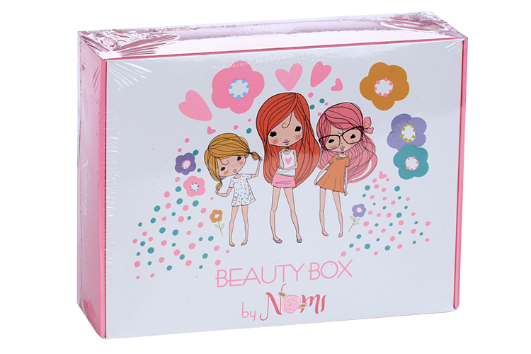 Набор Nomi детской косметики Beauty box №03 крем/лак х2/тени/блеск/браслет/жидкость д/снятия