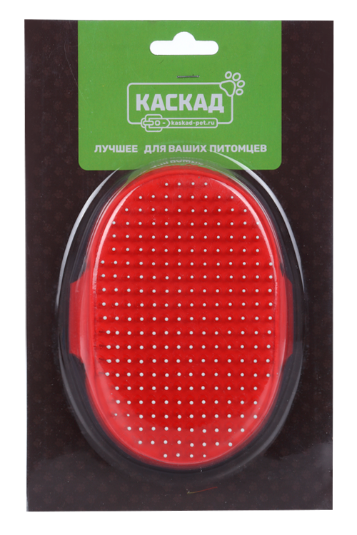 Щетка на руку резиновая овальная с шариками 12,5х7,5см
